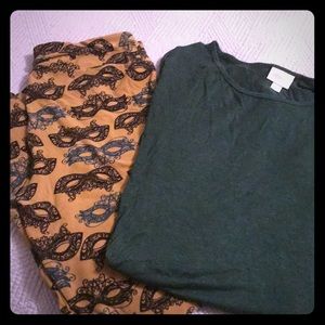 LuLaRoe shirt and leggings